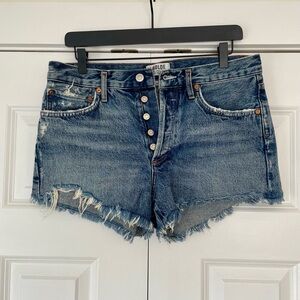 Agolde Distressed Denim Jean Shorts
